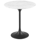 Modway Lippa 20" Round Faux Marble Side Table  