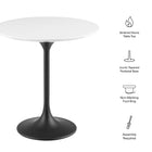 Modway Lippa 20" Round Wood Side Table