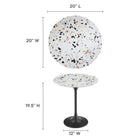 Modway Lippa 20" Round Terrazzo Side Table