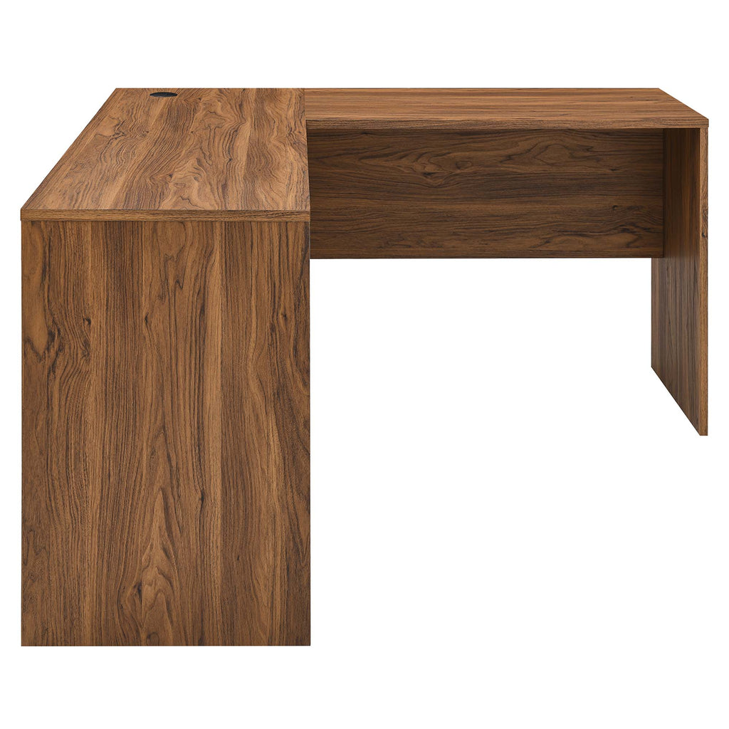 Modway Venture L-Shaped Wood Office Desk  