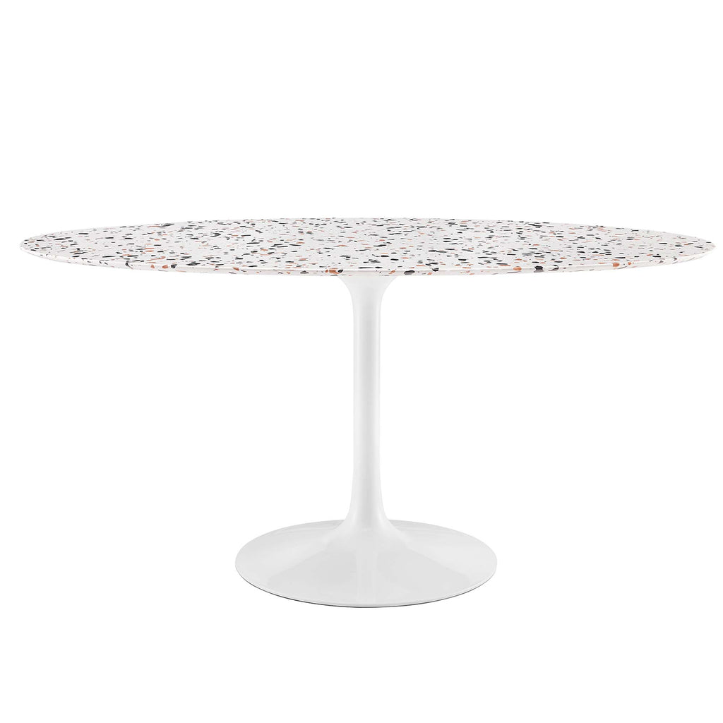 Modway Lippa 60" Oval Terrazzo Dining Table  