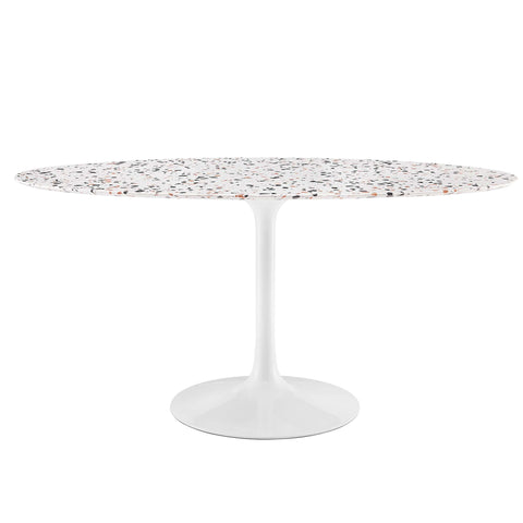 Modway Lippa 60" Oval Terrazzo Dining Table  