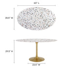 Modway Lippa 60" Oval Terrazzo Dining Table