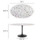 Modway Lippa 60" Oval Terrazzo Dining Table
