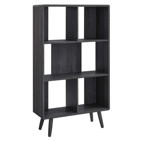 Modway Transmit 5 Shelf Wood Grain Bookcase  