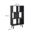 Modway Transmit 5 Shelf Wood Grain Bookcase