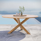 Modway Wellspring 63" Outdoor Patio Teak Wood Dining Table