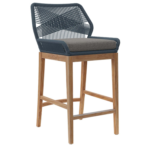 Modway Wellspring 3-Piece Outdoor Patio Teak Wood Bar Set  