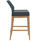 Modway Wellspring Outdoor Patio Teak Wood Bar Stool