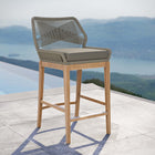 Modway Wellspring Outdoor Patio Teak Wood Bar Stool
