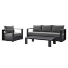 Modway Tahoe 3-Piece Outdoor Patio Powder-Coated Aluminum Set  