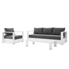 Modway Tahoe 3-Piece Outdoor Patio Powder-Coated Aluminum Set  