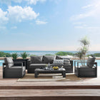 Modway Tahoe 4-Piece Outdoor Patio Powder-Coated Aluminum Set