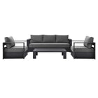 Modway Tahoe 4-Piece Outdoor Patio Powder-Coated Aluminum Set