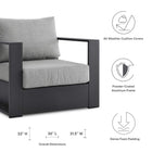 Modway Tahoe 4-Piece Outdoor Patio Powder-Coated Aluminum Set
