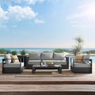 Modway Tahoe 4-Piece Outdoor Patio Powder-Coated Aluminum Set