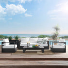 Modway Tahoe 4-Piece Outdoor Patio Powder-Coated Aluminum Set