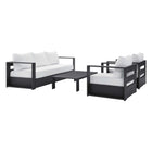 Modway Tahoe 4-Piece Outdoor Patio Powder-Coated Aluminum Set  