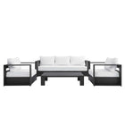 Modway Tahoe 4-Piece Outdoor Patio Powder-Coated Aluminum Set