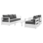 Modway Tahoe 4-Piece Outdoor Patio Powder-Coated Aluminum Set  