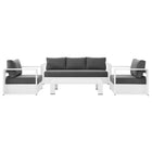 Modway Tahoe 4-Piece Outdoor Patio Powder-Coated Aluminum Set
