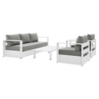 Modway Tahoe 4-Piece Outdoor Patio Powder-Coated Aluminum Set  