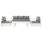 Modway Tahoe 4-Piece Outdoor Patio Powder-Coated Aluminum Set