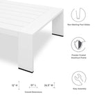 Modway Tahoe 4-Piece Outdoor Patio Powder-Coated Aluminum Set