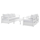 Modway Tahoe 4-Piece Outdoor Patio Powder-Coated Aluminum Set  
