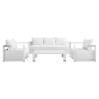 Modway Tahoe 4-Piece Outdoor Patio Powder-Coated Aluminum Set
