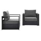 Modway Tahoe 2-Piece Outdoor Patio Powder-Coated Aluminum Armchair Set  
