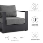 Modway Tahoe 2-Piece Outdoor Patio Powder-Coated Aluminum Armchair Set