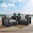 Modway Tahoe 2-Piece Outdoor Patio Powder-Coated Aluminum Armchair Set