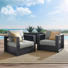 Modway Tahoe 2-Piece Outdoor Patio Powder-Coated Aluminum Armchair Set