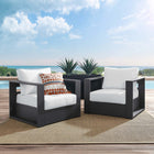 Modway Tahoe 2-Piece Outdoor Patio Powder-Coated Aluminum Armchair Set