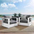 Modway Tahoe 2-Piece Outdoor Patio Powder-Coated Aluminum Armchair Set
