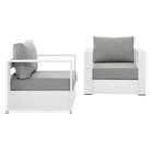 Modway Tahoe 2-Piece Outdoor Patio Powder-Coated Aluminum Armchair Set  