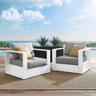 Modway Tahoe 2-Piece Outdoor Patio Powder-Coated Aluminum Armchair Set