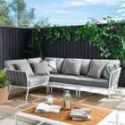 Modway Stance Outdoor Patio Aluminum Large Sectional Sofa
