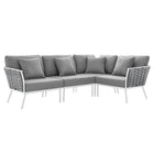 Modway Stance Outdoor Patio Aluminum Large Sectional Sofa  