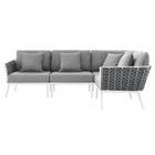 Modway Stance Outdoor Patio Aluminum Large Sectional Sofa