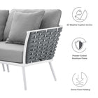 Modway Stance 4 Piece Outdoor Patio Aluminum Sectional Sofa Set
