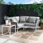 Modway Stance 4 Piece Outdoor Patio Aluminum Sectional Sofa Set