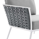 Modway Stance 4 Piece Outdoor Patio Aluminum Sectional Sofa Set
