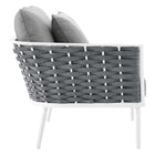 Modway Stance 4 Piece Outdoor Patio Aluminum Sectional Sofa Set