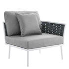 Modway Stance 4 Piece Outdoor Patio Aluminum Sectional Sofa Set