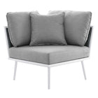 Modway Stance 4 Piece Outdoor Patio Aluminum Sectional Sofa Set