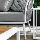 Modway Stance 8 Piece Outdoor Patio Aluminum Sectional Sofa Set