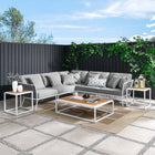 Modway Stance 8 Piece Outdoor Patio Aluminum Sectional Sofa Set