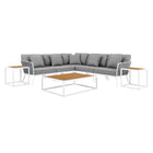 Modway Stance 8 Piece Outdoor Patio Aluminum Sectional Sofa Set  